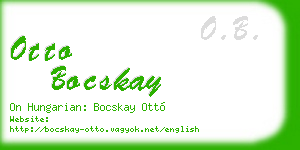 otto bocskay business card